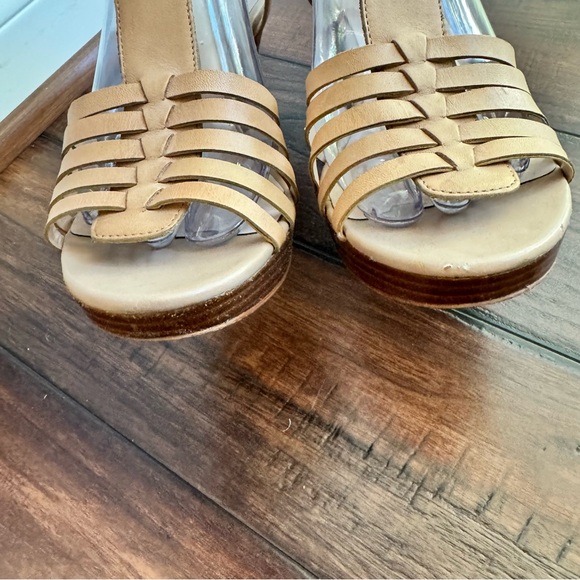 Beautiful Franco Sarto Leather Martin Strappy Sandal Heels - Picture 10 of 12